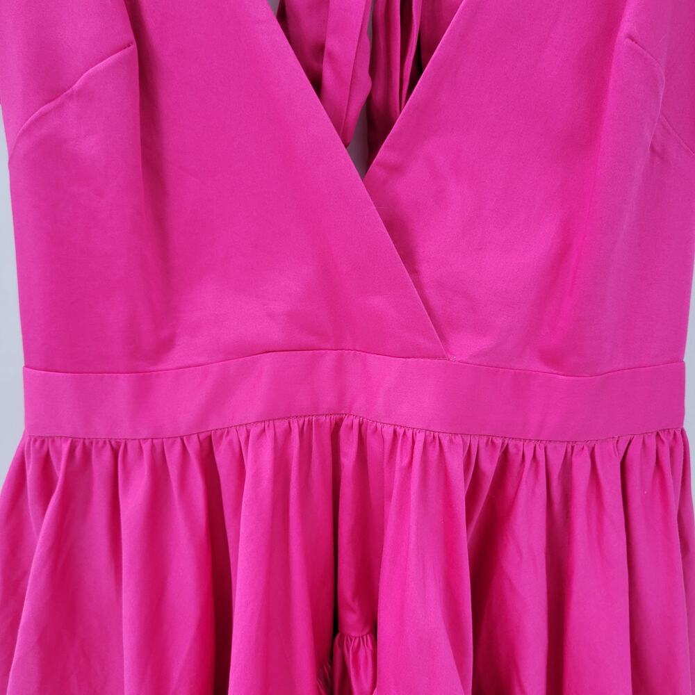 Making the Cut Designer Sienna High Low Dress Medium Magenta Ruffle Flounce New - Picture 15 of 16